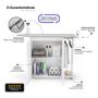 Imagem de Tábua de Passar Roupa Top 02 Portas com Suporte Para Ferro e Cabideiro Branco - Desk Design
