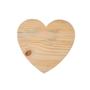 Imagem de Tábua em madeira Pinus formato coração redondo
