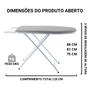 Imagem de Tábua Mesa De Passar Roupa Aço Com Tecido Térmico Regulagem de Altura Passadeira Resistente Mais Vendido Do Brasil