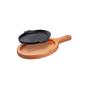 Imagem de Tábua Oval com Chapa Para Churrasco e Petiscos