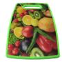 Imagem de Tábua Para Cortes Alimentos De Plástico Frutas 30x20cm