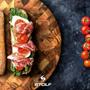 Imagem de Tábua para Frios Churrasco Pizza 35,5cm Tábua Redonda de Madeira Teca Rústica Supreme Stolf