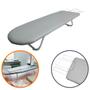 Imagem de Tábua para Passar Roupa Tecido Metalizado de proteção térmica Passadeira de roupa pequena portátil p/ cama mesa bancada
