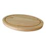 Imagem de Tábua para Servir Queijo e Frios em Madeira de Pinus Natural Maciço - Oval com Óleo Mineral