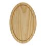 Imagem de Tábua para Servir Queijo e Frios em Madeira de Pinus Natural Maciço - Oval com Óleo Mineral