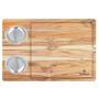 Imagem de Tabua Teca Multiuso Com Bandeja Inox Stolf 44x30x6,5 cm