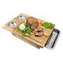 Imagem de Tábua Teca Multiuso com Bandeja para Servir e 2 Potes Inox