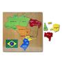 Imagem de Tabuleiro Mapa Do Brasil 3d Quebra Cabeça Encaixe Colorido