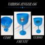 Imagem de Taça Copo Gin Drinks Coquetéis Bebidas 580ml Festa Time Grêmio Azul Oficial