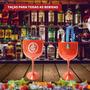 Imagem de Taça Copo Plástico Vermelho Gin Drinks Coquetéis Bebidas