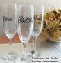 Imagem de Taça de champagne (vidro)  Personalizada  em qualquer tema ou religião