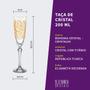 Imagem de Taça de Cristal Bohemia Decorada Para Champanhe 200 ml Elisabeth 1 Peça