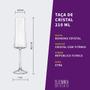 Imagem de Taça De Cristal Bohemia Para Champanhe 210 ml Vermelha Xtra 1 Peça