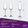 Imagem de Taça De Cristal Bohemia Para Champanhe 290 ml Anser 2 Peças