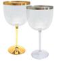 Imagem de Taça De Gin Com Borda e Base Metalizada 450ML