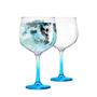 Imagem de Taça de Gin Degrade de Vidro 650ml Azul 2 Pcs