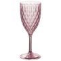 Imagem de Taça de Plástico Para Vinho 330ml Cristal Glamour Rosa Plasutil ref.14243