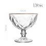 Imagem de Taça de Sobremesa Vidro com Borda Fio Dourado Diamond Sorvete Lyor 250ml