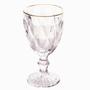 Imagem de Taça De Vidro Com Borda Dourada Fio De Ouro Diamond 330ml