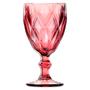 Imagem de Taça de Vidro Diamond Diamante Rosa Lilás 300ml Água Lyor