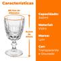 Imagem de Taça de Vidro Transparente Fio de Ouro Libélula 300ml 1 peça - Lyor