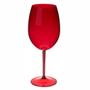 Imagem de Taça de Vinho Acrílico Vermelha Roma Curves 600mL - 6 Un