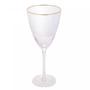 Imagem de Taça de Vinho com Borda Dourada Lines Vidro Transparente 400ml Wolff