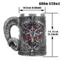 Imagem de Taça de vinho Pentagram Horn Goblet Gótica Wicca Pagã Místic