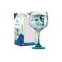 Imagem de Taça Para Gin Tonica Bebidas Drinks Vidro Gambo 705ml Azul Ruvolo