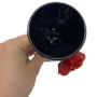 Imagem de Taça Pomba Gira Negra Com Rosa Vermelha 20 Cm 300 Ml Vidro
