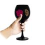 Imagem de Taça Preta Pomba Gira Menina Rosa E Leque 400Ml 20Cm Celebra