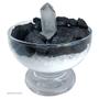 Imagem de Taça Proteção Pedra Turmalina Negra Ponta De Cristal E Sal Grosso 7cm