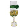 Imagem de Taça Vidro Cigana Esmeralda Verde E Dourado Altar 186 Ml