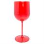 Imagem de Taça Vinho Acrílico Bebida Festa 340ml Vermelho Transparente