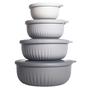 Imagem de Taças de Preparação COOK WITH COLOR - Conjunto com Tampas - Plástico Cinza