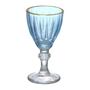 Imagem de Taças Para Licor De Vidro Dominic Azul Com Borda Dourada 55ml 6 Peças Hauskraft