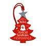 Imagem de Tag para Árvore de Natal Enfeite Pinheirinho Vermelho com Guizo 13,5x10cm MDF - Wp Connect