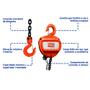 Imagem de Talha manual com capacidade de 1.000 kg e 3 metros de corrente - LIFT310 - Intech Machine