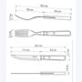 Imagem de Talheres de Churrasco Premium Tramontina Dynamic Jogo Garfo Faca inox Cabo madeira 24 peças
