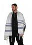 Imagem de Talit Messiânico Azul Yeshua Jesus 55x180 Cm - De Israel