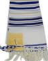 Imagem de Talit Messiânico Gadol Azul Com Dourado - 110x160cm - Israel