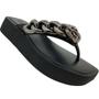 Imagem de Tamanco Feminino FlatForm Casual Dia a Dia com Corrente Petite Jolie PJ6515