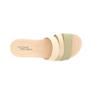 Imagem de Tamanco Feminino Modare 3 Tiras Conforto Fascite Plantar Creme/Verde/Dourado Ref: 7125.200