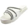 Imagem de Tamanco Feminino Papete FlatForm Casual Dia a Dia com Strass Conforto Moleca 5490.112