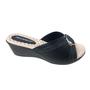 Imagem de Tamanco Feminino Piccadilly Anabela Chinelo Slides 540381 Preto