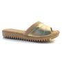 Imagem de Tamanco Flat Feminino Comfortflex Dourado 24-43305