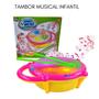 Imagem de Tambor Musical Infantil Flash Drum Com Baquetas Educativo