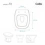 Tampa de Vaso Almofadado com Amortecedor Fit Branco para bacia Celite - Pontto Lavabo Imagem de Tampa de Vaso Almofadado com Amortecedor Fit Branco para bacia Celite