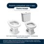 Imagem de Tampa de Vaso Com Fechamento Lento Thema Branco para louça Incepa com Ferragem Dourada