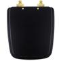 Tampa de Vaso MDF Com Amortecedor Boss Matte Black para Bacia Incepa com Ferragem Dourada - Pontto Lavabo Imagem de Tampa de Vaso MDF Com Amortecedor Boss Matte Black para Bacia Incepa com Ferragem Dourada